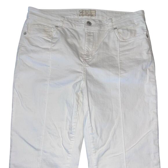 Free People White Jeans Del Wray Pants Step Hem Raw - Picture 4 of 11